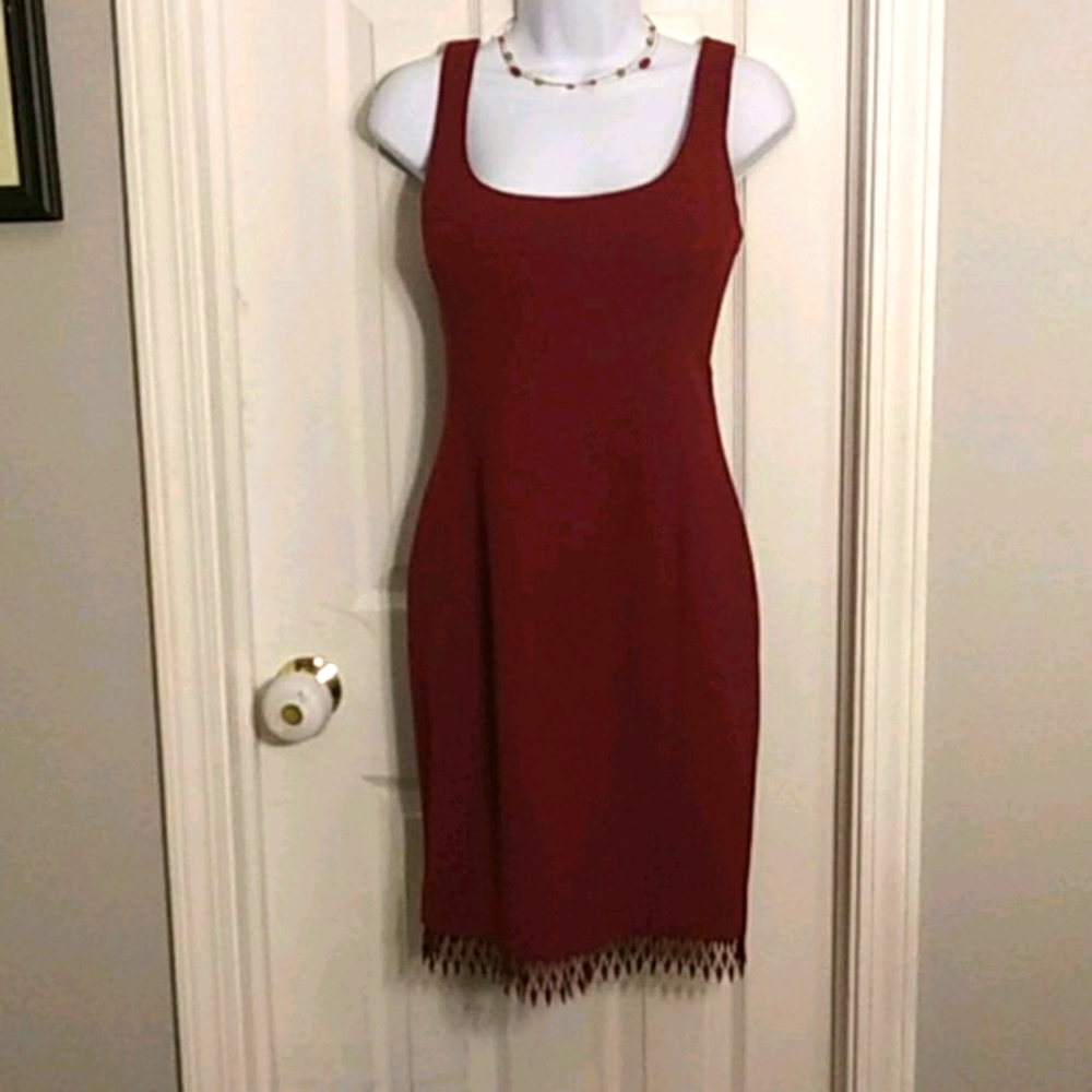 Tahari Petites scarlet dress